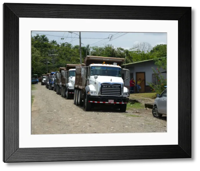 Framed Print : Convoy of Mack Trucks in Costa Rica 2018. Creator: Unknown Framed Print : Convoy of Mack Trucks in Costa Rica 2018. Creator: Unknown