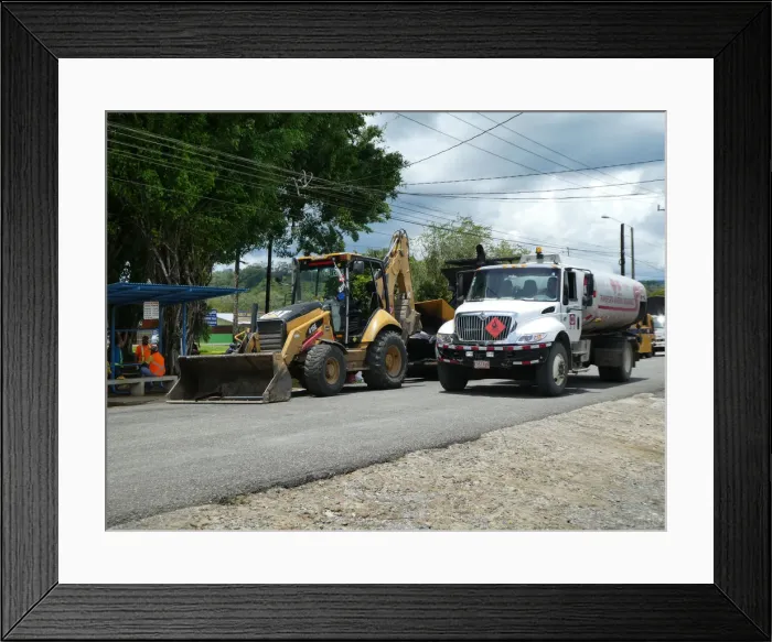 Framed Print : Road works in Costa Rica 2018. Creator: Unknown Framed Print : Road works in Costa Rica 2018. Creator: Unknown