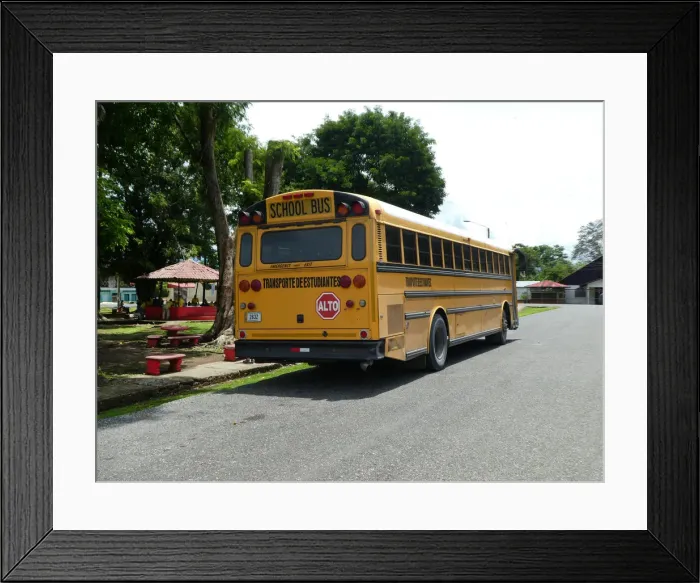 Framed Print : Thomas Built school bus, Costa Rica 2018. Creator: Unknown Framed Print : Thomas Built school bus, Costa Rica 2018. Creator: Unknown