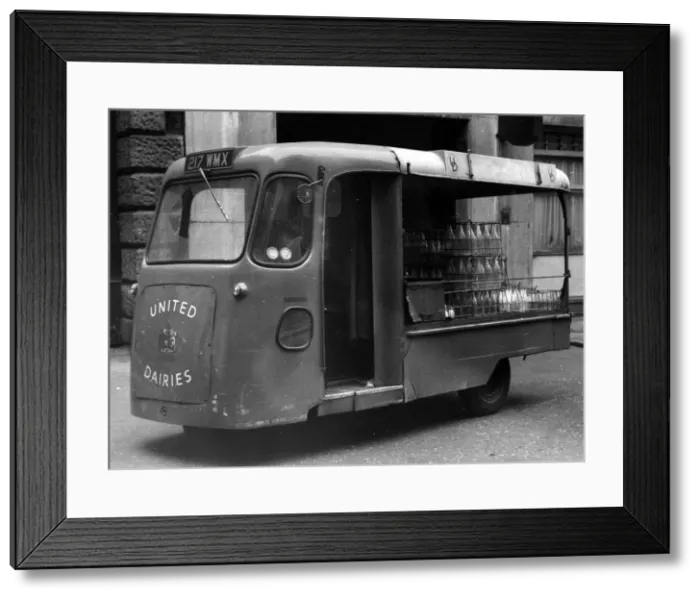 Framed Print : 1962 Wales & Edwards Electric Milk Float. Creator: Unknown Framed Print : 1962 Wales & Edwards Electric Milk Float. Creator: Unknown