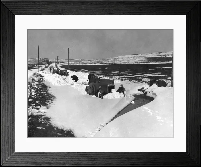 Framed Print : G. W. K. stuck in snowdrifts 1921. Creator: Unknown Framed Print : G. W. K. stuck in snowdrifts 1921. Creator: Unknown
