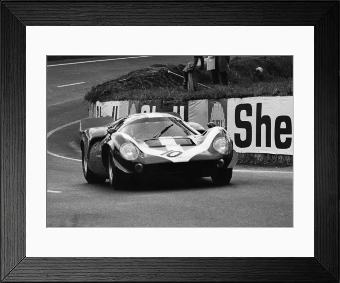 Framed Print : Lola T70, Aston during test day at Le Mans 1967. Creator: Unknown Framed Print : Lola T70, Aston during test day at Le Mans 1967. Creator: Unknown