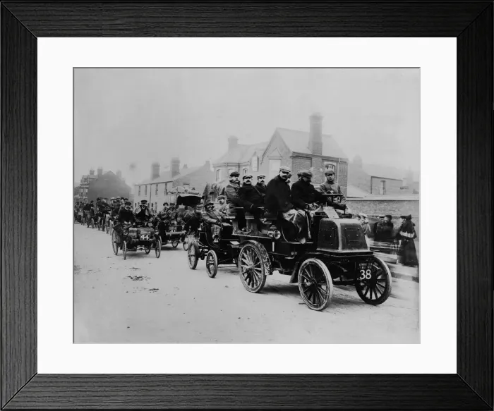 Framed Print : 1900 Thousand Mile Trial, Daimler Wagonette. Creator: Unknown Framed Print : 1900 Thousand Mile Trial, Daimler Wagonette. Creator: Unknown