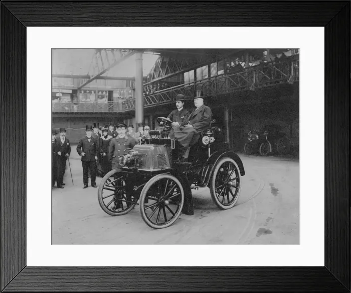 Framed Print : 1900 Thousand Mile Trial, Daimler leaving Edinburgh. Creator: Unknown Framed Print : 1900 Thousand Mile Trial, Daimler leaving Edinburgh. Creator: Unknown