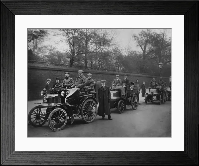 Framed Print : 1900 Thousand Mile Trial, Daimlers. Creator: Unknown Framed Print : 1900 Thousand Mile Trial, Daimlers. Creator: Unknown