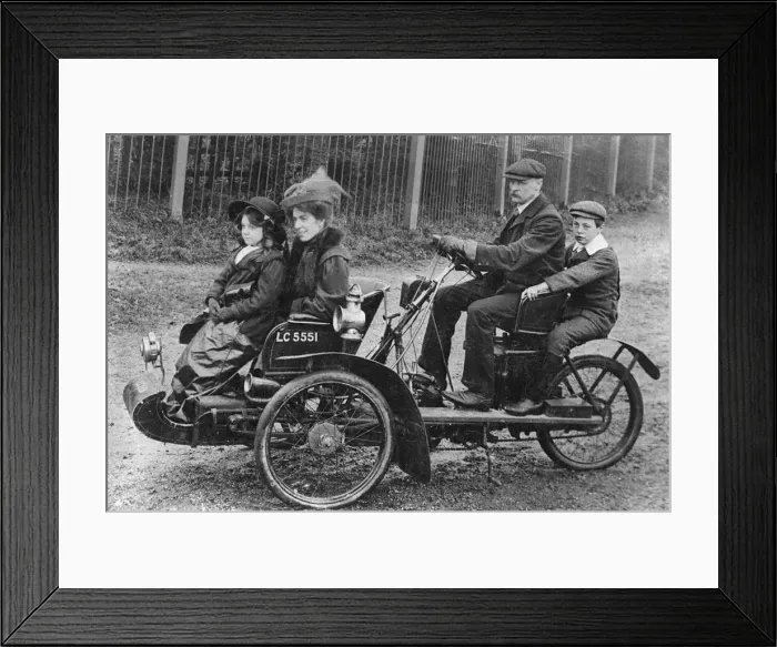 Framed Print : 1905 Lagonda Tricar. Creator: Unknown Framed Print : 1905 Lagonda Tricar. Creator: Unknown