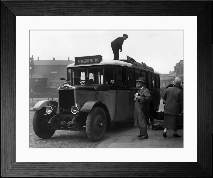 Framed Print : 1929 W&G coach in Newcastle upon Tyne. Creator: Unknown Framed Print : 1929 W&G coach in Newcastle upon Tyne. Creator: Unknown
