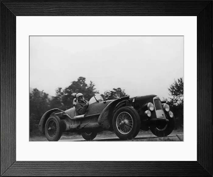 Framed Print : Aston Martin DB1 at Spa 1948, Horsfall-Johnson. Creator: Unknown Framed Print : Aston Martin DB1 at Spa 1948, Horsfall-Johnson. Creator: Unknown