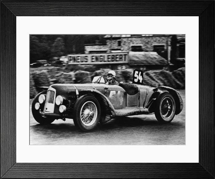 Framed Print : Aston Martin DB1 at Spa 1948, Horsfall-Johnson. Creator: Unknown Framed Print : Aston Martin DB1 at Spa 1948, Horsfall-Johnson. Creator: Unknown