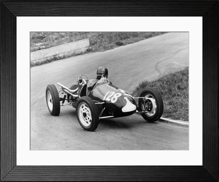 Framed Print : Cooper of T. Marsh at Prescott hill climb 1957. Creator: Unknown Framed Print : Cooper of T. Marsh at Prescott hill climb 1957. Creator: Unknown
