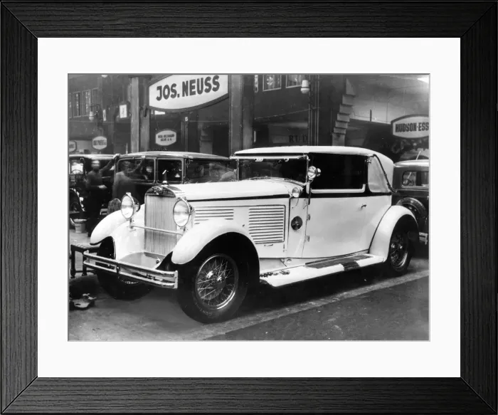Framed Print : 1928 Audi Imperator at motor show. Creator: Unknown Framed Print : 1928 Audi Imperator at motor show. Creator: Unknown