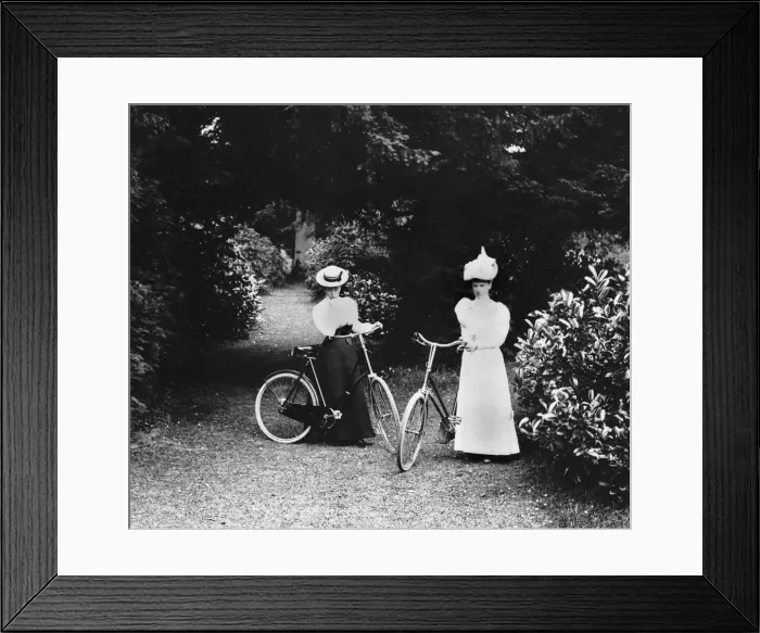 Framed Print : Lady Cyclists is Maderia 1898. Creator: Unknown Framed Print : Lady Cyclists is Maderia 1898. Creator: Unknown