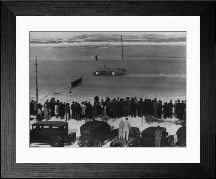 Framed Print : Bluebird on run at Daytona 1935. Creator: Unknown Framed Print : Bluebird on run at Daytona 1935. Creator: Unknown