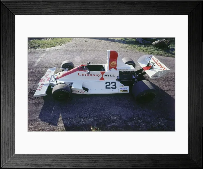 Framed Print : 1975 Hill GH2 F1 racing car. Creator: Unknown Framed Print : 1975 Hill GH2 F1 racing car. Creator: Unknown