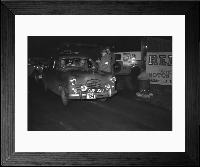 Framed Print : 1954 Ford Zephyr, J. Risk, P. Wren on Redex Rally. Creator: Unknown Framed Print : 1954 Ford Zephyr, J. Risk, P. Wren on Redex Rally. Creator: Unknown