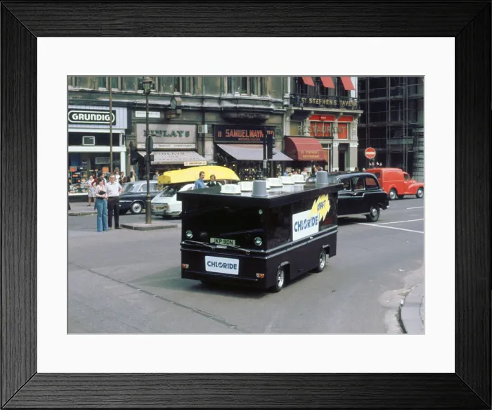 Framed Print : 1975 Chloride battery promotional car based on Hillman Imp. Creator: Unknown Framed Print : 1975 Chloride battery promotional car based on Hillman Imp. Creator: Unknown