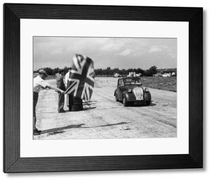 Framed Print : Fiat 500 Cabriolet on Cheltenham economy run. Creator: Unknown Framed Print : Fiat 500 Cabriolet on Cheltenham economy run. Creator: Unknown