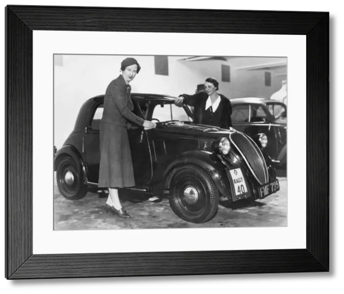 Framed Print : 1937 Fiat 500 R. A. C. Rally Joan Richmond and Mrs Gordon Simpson. Creator: Unknown Framed Print : 1937 Fiat 500 R. A. C. Rally Joan Richmond and Mrs Gordon Simpson. Creator: Unknown
