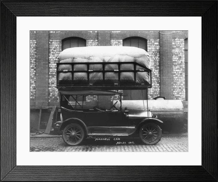 Framed Print : 1917 Maxwell with gas bag conversion. Creator: Unknown Framed Print : 1917 Maxwell with gas bag conversion. Creator: Unknown