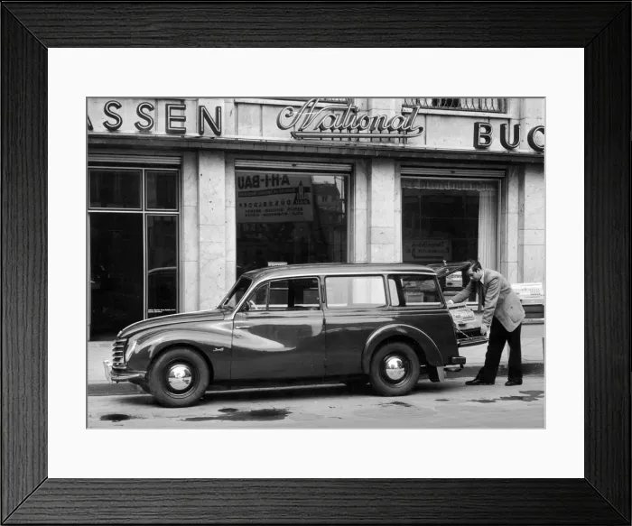 Framed Print : 1954 DKW Universal estate car. Creator: Unknown Framed Print : 1954 DKW Universal estate car. Creator: Unknown
