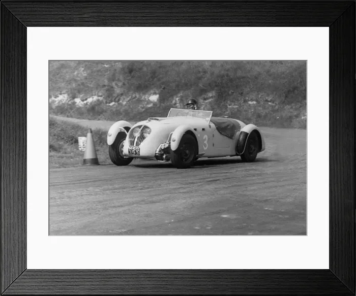 Framed Print : Healey Silverstone, Firle hillclimb 1957, D. L. Mathews. Creator: Unknown Framed Print : Healey Silverstone, Firle hillclimb 1957, D. L. Mathews. Creator: Unknown