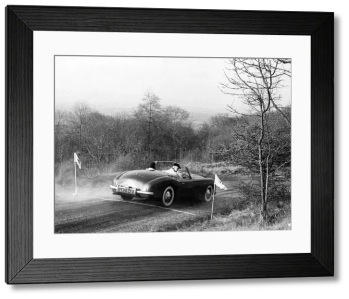 Framed Print : 1952 Healey-Alvis on 1953 London Little rally. Creator: Unknown Framed Print : 1952 Healey-Alvis on 1953 London Little rally. Creator: Unknown