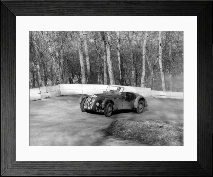 Framed Print : 1950 Healey Silverstone, R. A. C. Rally, Prescott 1954. Creator: Unknown Framed Print : 1950 Healey Silverstone, R. A. C. Rally, Prescott 1954. Creator: Unknown