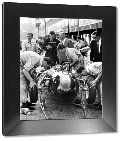 1961 Ferguson P99, Stirling Moss in pits. Creator: Unknown