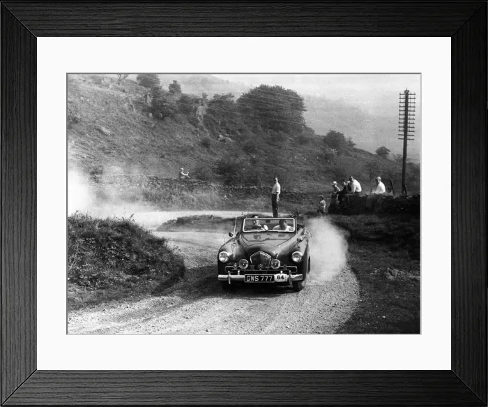 Framed Print : 1949 Healey 2. 4 Sportmobile drophead coupe, Morecambe rally 1952. Creator: Unknown Framed Print : 1949 Healey 2. 4 Sportmobile drophead coupe, Morecambe rally 1952. Creator: Unknown