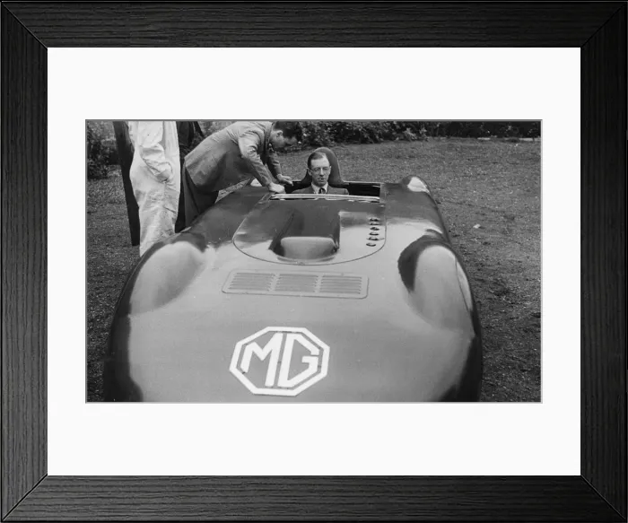 Framed Print : Reid Railton in MG EX135. Creator: Unknown Framed Print : Reid Railton in MG EX135. Creator: Unknown