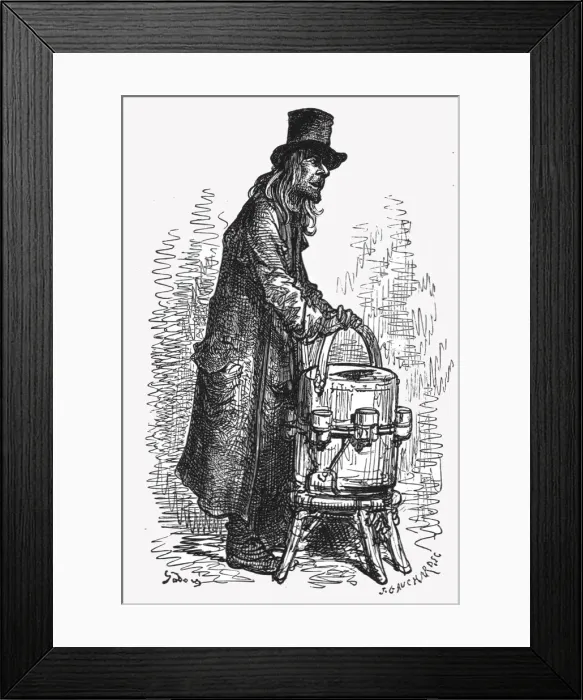 Framed Print : Lemonade Vendor, 1872. Creator: Gustave Doré Framed Print : Lemonade Vendor, 1872. Creator: Gustave Doré