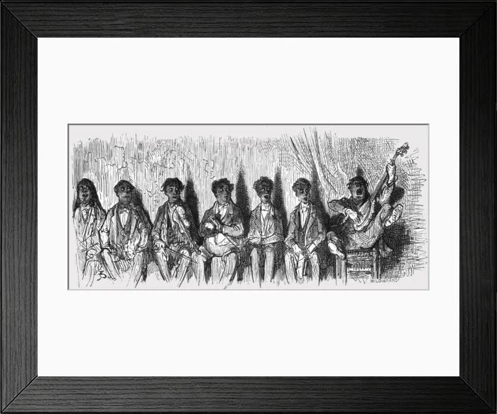 Framed Print : The Christy Minstrels, 1872. Creator: Gustave Doré Framed Print : The Christy Minstrels, 1872. Creator: Gustave Doré
