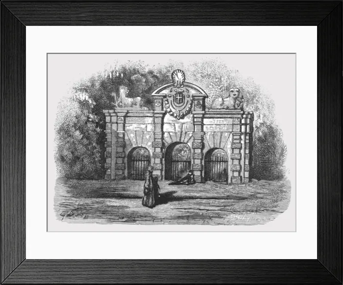 Framed Print : Buckingham Gate, 1872. Creator: Gustave Doré