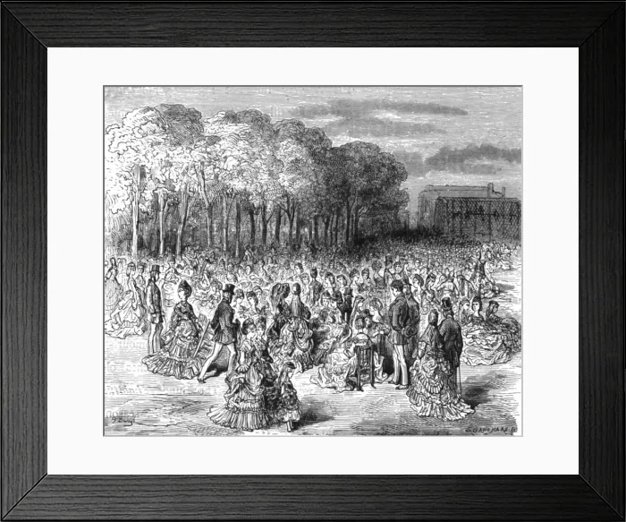 Framed Print : Zoological Gardens - Sunday Promenade, 1872. Creator: Gustave Doré Framed Print : Zoological Gardens - Sunday Promenade, 1872. Creator: Gustave Doré