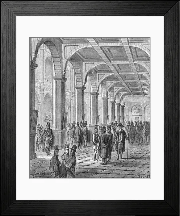 Framed Print : The Royal Exchange, 1872. Creator: Gustave Doré Framed Print : The Royal Exchange, 1872. Creator: Gustave Doré