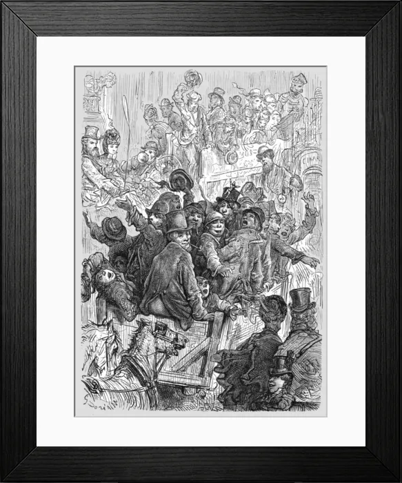Framed Print : Home from Hampton Court Races, 1872. Creator: Gustave Doré Framed Print : Home from Hampton Court Races, 1872. Creator: Gustave Doré