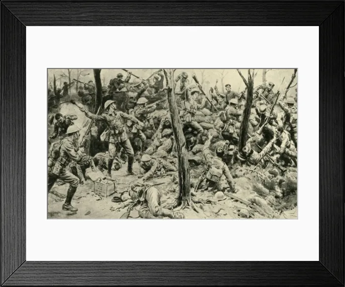 Framed Print : Heroes of Delville Wood, First World War, 1916, (c1920). Creator: Unknown Framed Print : Heroes of Delville Wood, First World War, 1916, (c1920). Creator: Unknown