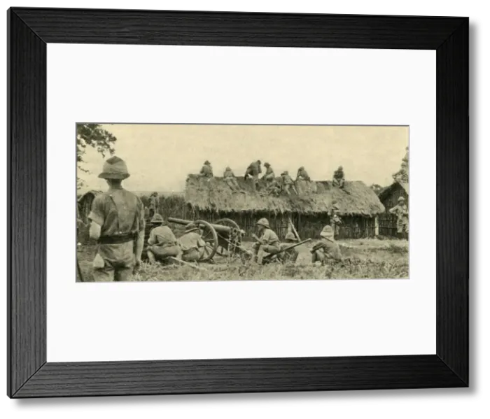 Framed Print : British soldiers in East Africa, First World War, c1916, (c1920). Creator: Unknown Framed Print : British soldiers in East Africa, First World War, c1916, (c1920). Creator: Unknown