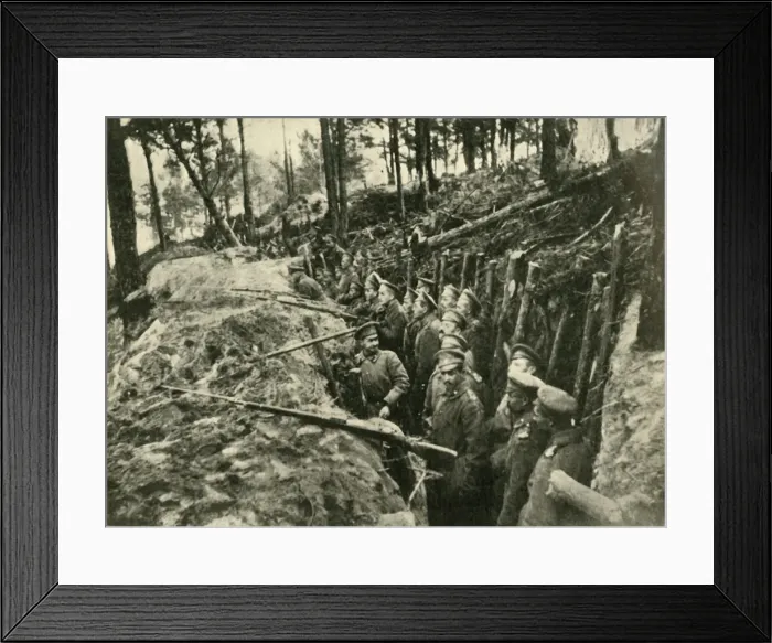 Framed Print : Discussing the Situation in the Russian Trenches. Creator: Unknown Framed Print : Discussing the Situation in the Russian Trenches. Creator: Unknown