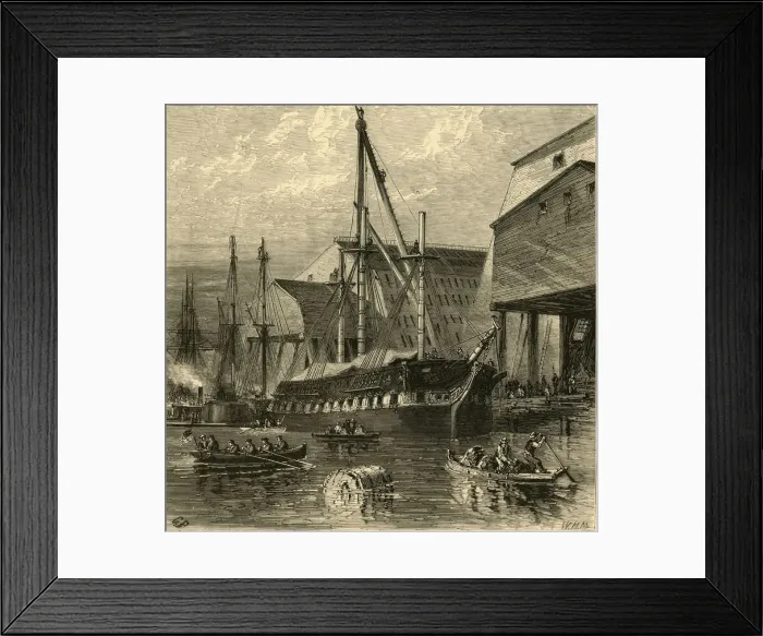 Framed Print : Navy Yard, 1874. Creator: W. H. Morse Framed Print : Navy Yard, 1874. Creator: W. H. Morse