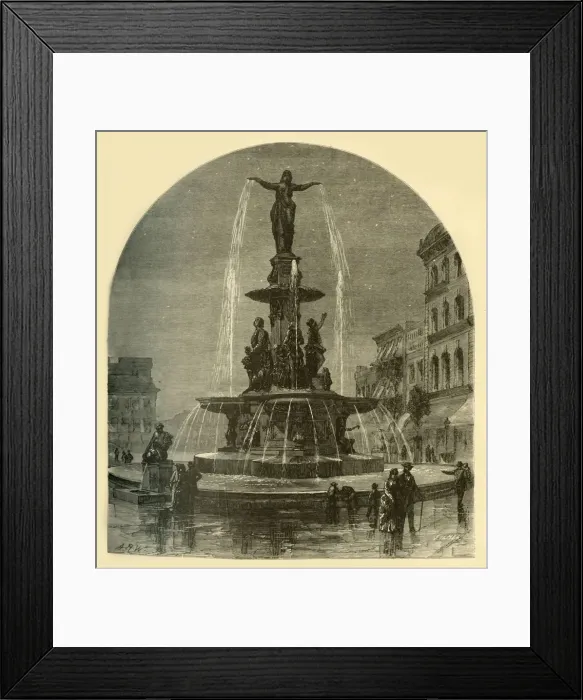 Framed Print : The Tyler-Davidson Fountain, 1874. Creator: John Filmer Framed Print : The Tyler-Davidson Fountain, 1874. Creator: John Filmer