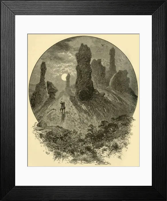 Framed Print : Witches Rocks, Weber Canon, 1874. Creator: John Filmer Framed Print : Witches Rocks, Weber Canon, 1874. Creator: John Filmer