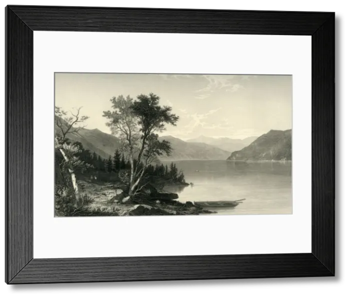 Framed Print : Lake George, 1874. Creator: Robert Hinshelwood Framed Print : Lake George, 1874. Creator: Robert Hinshelwood