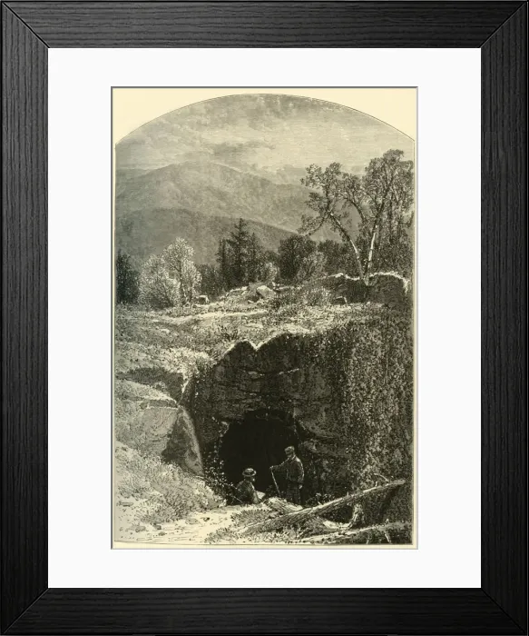 Framed Print : Natural Bridge, North Adams, 1874. Creator: W. H. Morse Framed Print : Natural Bridge, North Adams, 1874. Creator: W. H. Morse