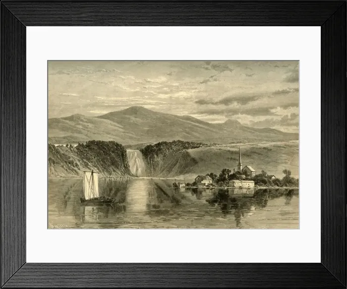 Framed Print : Falls of Montmorency, 1874. Creator: W. Roberts Framed Print : Falls of Montmorency, 1874. Creator: W. Roberts