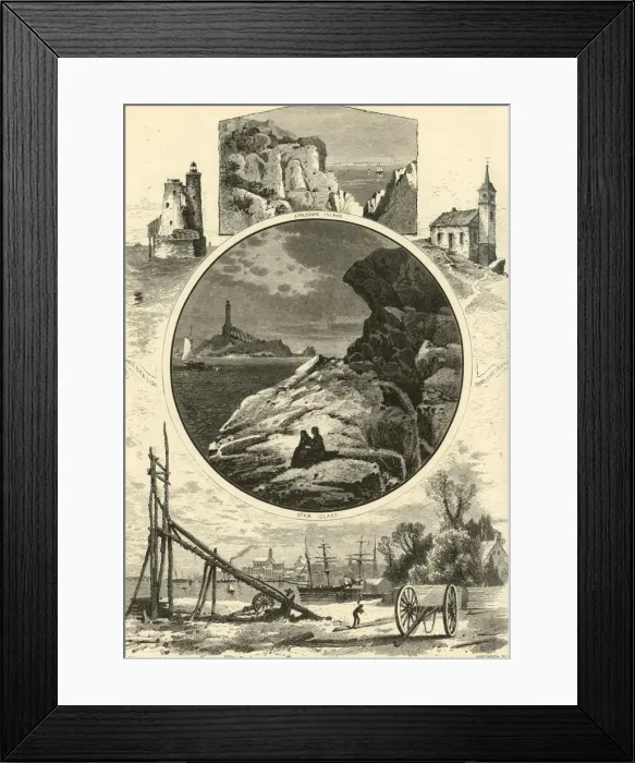 Framed Print : Portsmouth and Isles of Shoals, 1874. Creator: John Douglas Woodward Framed Print : Portsmouth and Isles of Shoals, 1874. Creator: John Douglas Woodward