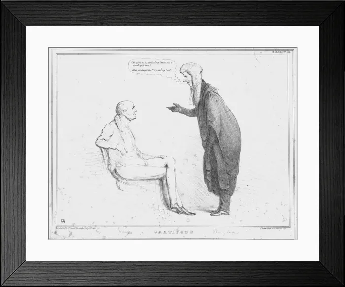 Framed Print : Gratitude, 1834. Creator: John Doyle Framed Print : Gratitude, 1834. Creator: John Doyle