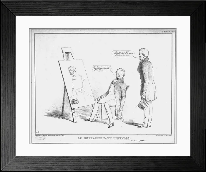 Framed Print : An Extraordinary Likeness, 1837. Creator: John Doyle Framed Print : An Extraordinary Likeness, 1837. Creator: John Doyle