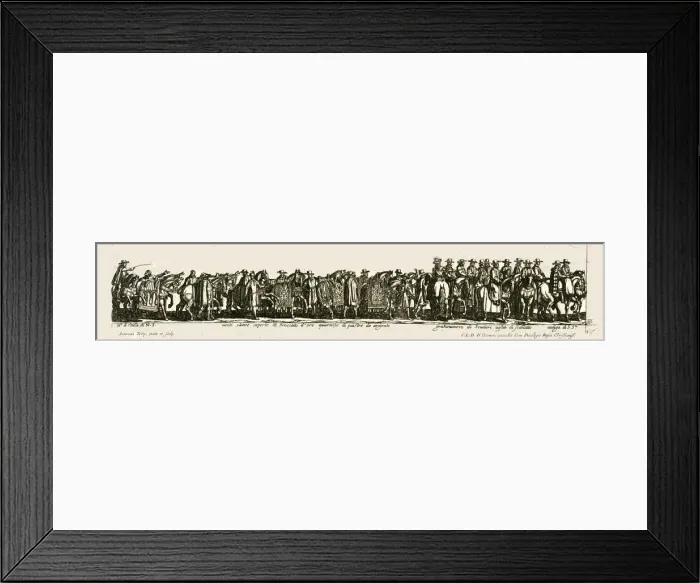 Framed Print : Procession of officials and nobles, late 16th-early 17th century. Creator: Unknown Framed Print : Procession of officials and nobles, late 16th-early 17th century. Creator: Unknown