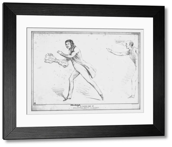 Framed Print : A Clear Case of Political Petty Larceny, 1833. Creator: John Doyle Framed Print : A Clear Case of Political Petty Larceny, 1833. Creator: John Doyle